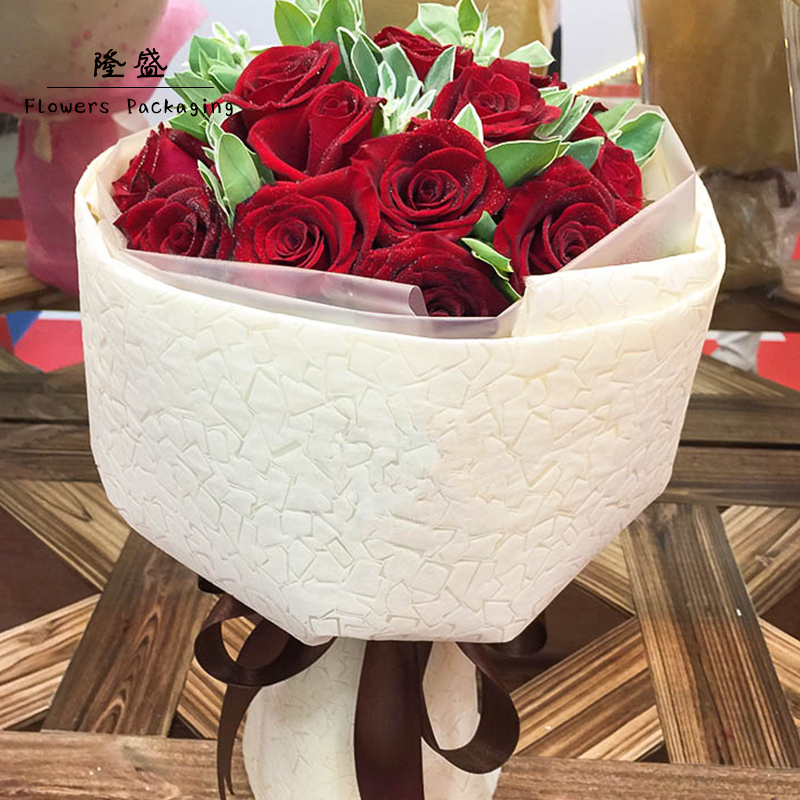 Stone Embossed Non-woven Floral Wrapping