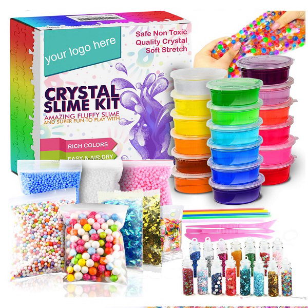 sale18/24 colors playdough DIY crystal Slime set kit for kids