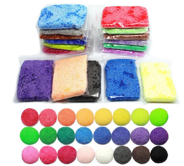 24 colors magic foam clay 20g each bag